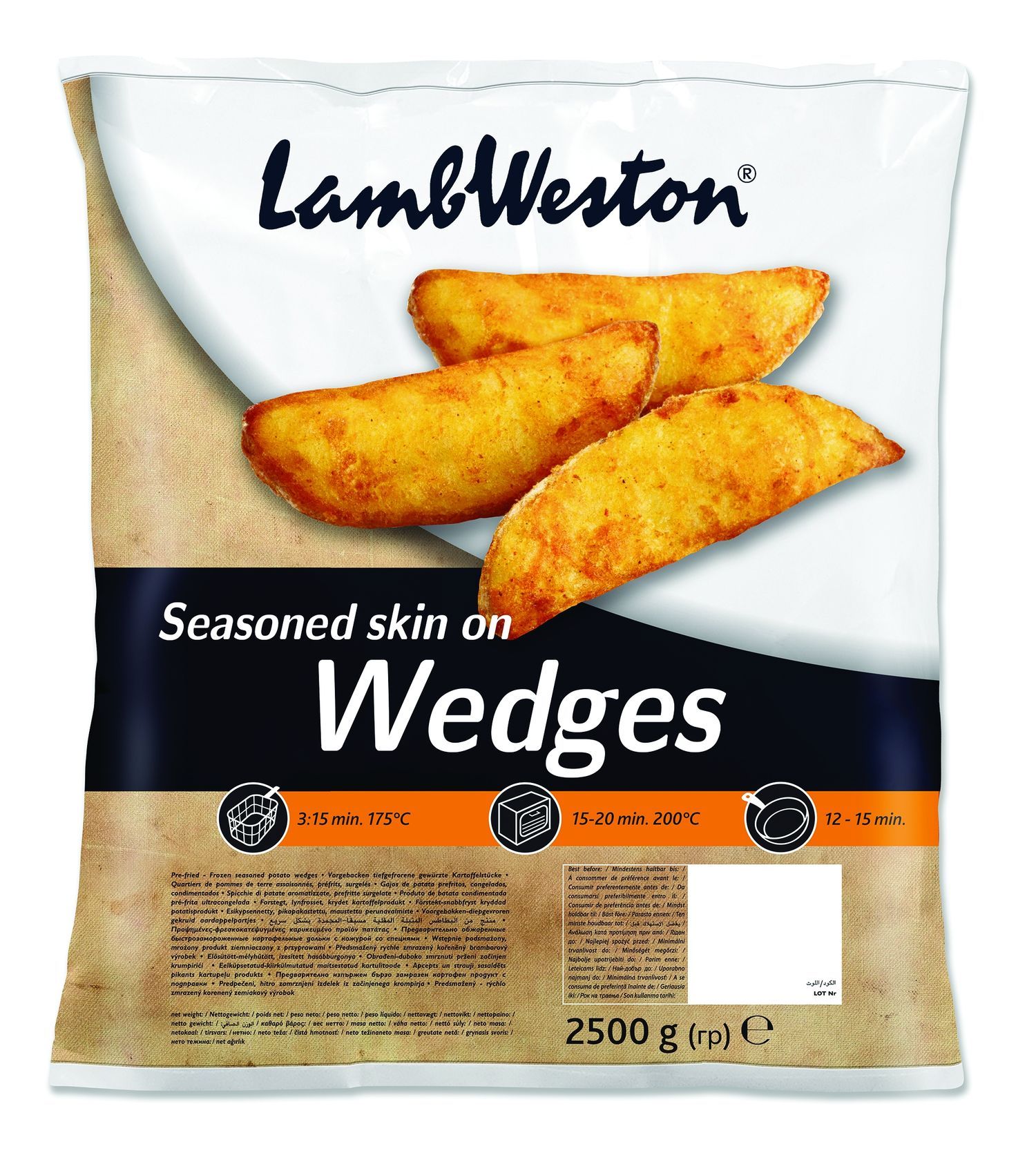 Lamb Weston, Seasoned Wedges Skin-on